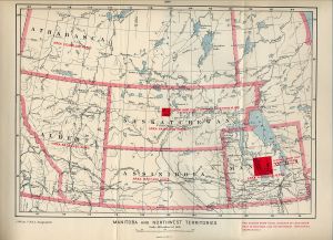 1900 Map of Manitoba and the North-West Territories